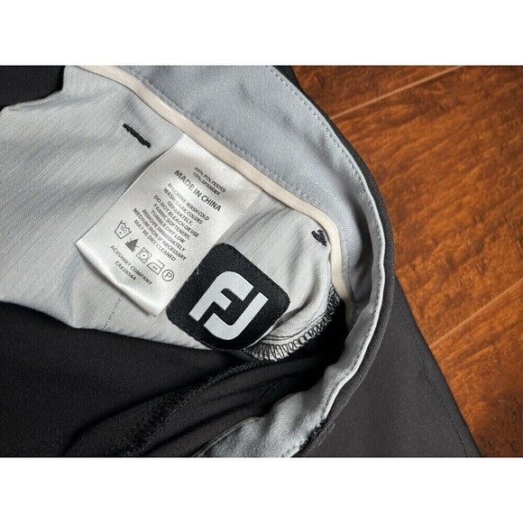 FJ Footjoy Mens Straight Leg Black Golf Performance Pants Sz 36x30 - Picture 4 of 6